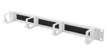 Digitus 19" panel pro správu kabelů šedý / Rack příslušenství / 1U / kartáčový design / 4x kabelový držák (DN-97662)
