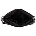 Stylová dámská kožená kabelka na rameno Layss, černá