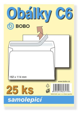 Obálky C6 samolepicí (bal. 25ks)