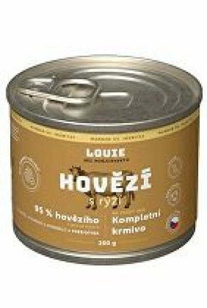 Louie Dog konz. Hovězí s rýží a prebiotiky 200g