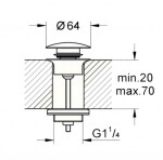 GROHE - Odtokové soupravy Odpadová souprava, Hard Graphite 65807A00