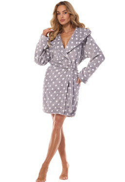 L&L 2405 Dots S-XL dámský župan grafit M-164/98/106