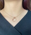 Royal Fashion stříbrný pozlacený Swarovski náhrdelník Srdce DPS0520