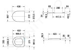 DURAVIT Soleil by Starck WC sedátko, SoftClose, bílá