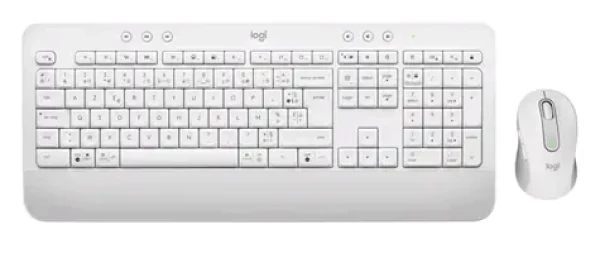 Logitech MK650 bílá / bezdrátová klávesnice s myší / CZ SK layout / Bluetooth (920-011034)