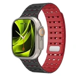 Mobile Origin Magnetic Strap Apple Watch 49mm/46mm/45mm/44mm černá/červená (AWMS-01-BLK-RED)