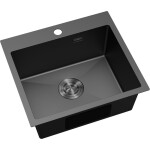 MEXEN - Solix ocelový dřez 1-bowl 500 x 450 mm, černá 6402501000-70