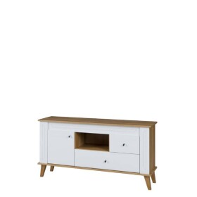 Televizní stolek Sonia SN13 Barva korpusu: Bílý lesk- Dub grand