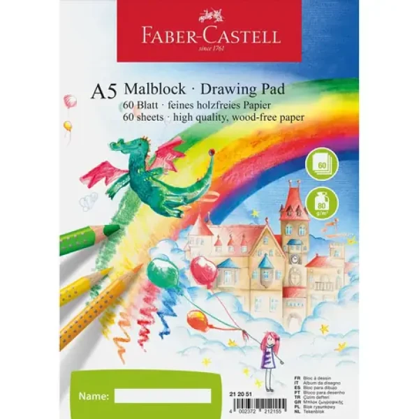 FABER-CASTELL Skicák A5 60 listů 80g/m2 (212051)
