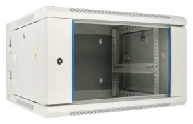 Extralink Rozvaděč nástěnný 6U 600x600 šedá / Rozvaděč / 19" / skleněné dveře / dvousekční / nosnost 30 kg (EX.12936)