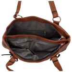 Stylová větší dámská kabelka přes rameno Amilla, hnědá