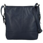Módní dámská koženková crossbody kabelka Evelyne, tmavě modrá
