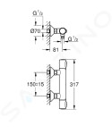 GROHE - Precision Flow Termostatická sprchová baterie, chrom 34840000