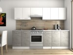 FRONTI Kuchyňská linka LUIZA 260x200 - Bílá + beton