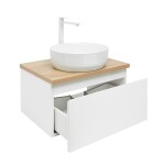 Koupelnová skříňka s krycí deskou SAT B-WAY 59x30x45 cm bílá lesk BWAY60WDOAKU2B BWAY60WDOAKU2B