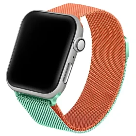 Beline Steel Collection zeleno-oranžová / Řemínek pro Apple Watch / 38/40/41 mm / nerezová ocel / magnetický