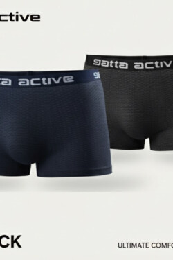 Pánské spodní prádlo - 2PP Boxer Active GA GREY/DEEP NAVY M