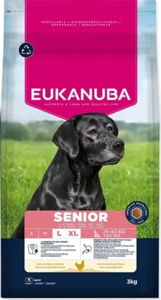 Eukanuba Senior Large rich in fresh chicken / Granule pro psy / Pro seniory velkých a obřích plemen / 3 kg (1724-278478)
