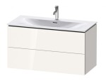 DURAVIT - L-Cube Umyvadlová skříňka 55x102x48 cm, 2 zásuvky, lesklá bílá LC630802222