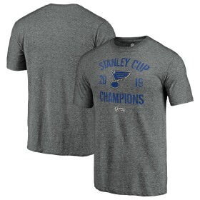 Fanatics Pánské tričko St. Louis Blues 2019 Stanley Cup Champions Ice Rink Tri-Blend Velikost: