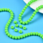 Korálky z polymeru - 7 mm x 5,5 mm - zelené - 10ks