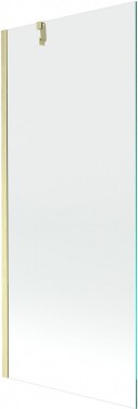 MEXEN/S - Next vanová zástěna FIX 80 x 150, transparent, zlatá kartáčovaná 895-080-000-00-00-55