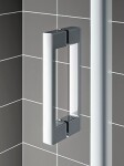 KERMI - Cada XS stříbrná lesk Dvoukřídlé kyvné dveře 850/2000 čiré sklo s CadaClean CKPTD08520VPK CKPTD08520VPK