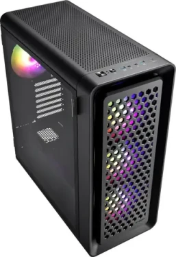 Fortron CUT593A černá / PC skříň / Big Tower / E-ATX / 4x 140mm ARGB / bez zdroje / průhledná bočnice (POC0000202)