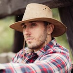 Bushman Pánský a dámský kožený klobouk One Ten, khaki L