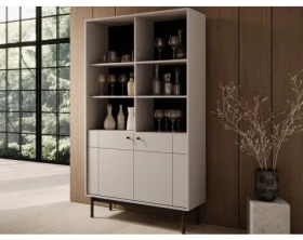 Úložný regál Japandi, 104 cm, béžová kašmír