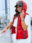 Dámská prošívaná vesta TY3783 červená - FashionStreet L