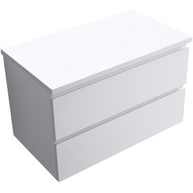 CERANO - Koupelnová skříňka Carole + deska pod umyvadlo Navira Pro - 36 mm - bílá matná - 100x51,6x46 CER-668261
