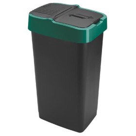 Koš na odpadky HEIDRUN 18l plastový 29x23x43 cm zeleno-černý