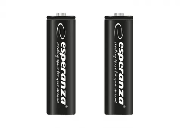 Esperanza Nabíjecí baterie AA černá / 1.2V / 2600mAh / Ni-MH / 2 ks / v blisteru (EZA105 - 5901299922545)