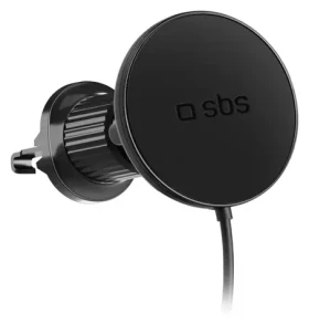 SBS Circle černá / Držák do auta / MagSafe / do mřížky / 15 W