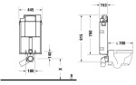 DURAVIT - DuraSystem Předstěnová instalace pro závěsné WC, 92 cm, pro suchou vestavbu WD1015000000