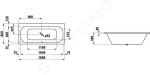 Laufen - Solutions Vana, 1800x800 mm, bílá H2245000000001