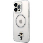 Pouzdro Karl Lagerfeld iPhone 13 Pro MAX - IML Karl and Choupette NFT MagSafe Transparent