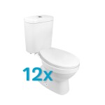 Mereo WC kombi, RIMLESS, spodní odpad s armaturou, 12 ks VSD98AKCE12