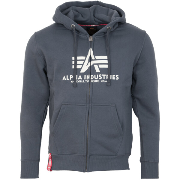 Alpha Industries Mikina Basic Zip Hoody grey black L