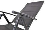 Rojaplast ZWC-235 zahradní polohovací křeslo hliníkové - černá