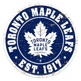 Mustang Cedule Toronto Maple Leafs NHL 22" Round Distressed Logo