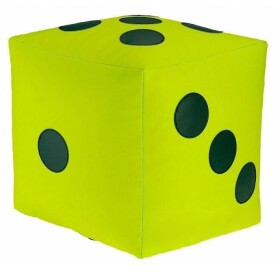 FRONTI Dětský taburet KOSTKA 30 cm - zelená + tmavězelená