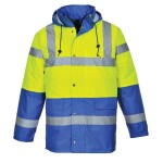 Portwest REFLEXNÍ BUNDA S466 HI-VIS Contrast Traffic, žlutá/ středně modrá