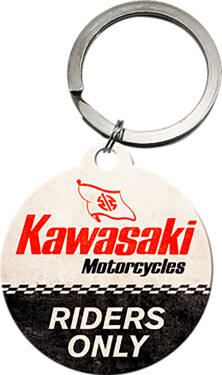 Klíčenka Kawasaki, nerezová, 4.5 x 6 cm