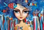 MAGNOLIA Puzzle Dívka s rybami