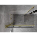 MEXEN/S - Mist-F sprchový kout skládací dveře levá 80 x 90, transparent, zlato kartáčovaná 8A6T-080-090-55-00-L