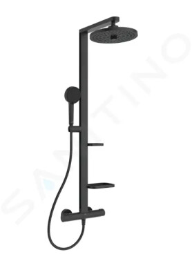 IDEAL STANDARD - ALU+ Sprchový set s termostatem, průměr 26 cm, 2 proudy, hedvábná černá BD583XG