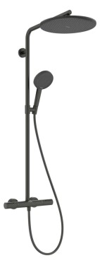 HANSGROHE - Raindance Alive S Puro Sprchový set s termostatem, průměr 30 cm, 3 proudy, EcoSmart+, kartáčovaný černý chrom 24594340