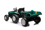 Mamido Elektrický traktor s přívěsem pro děti HC-306 24V tmavě zelený